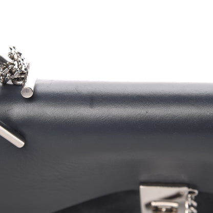 Chloe Suede Smooth Calfskin Drew Shoulder Bag Silver Blue 15 of 16