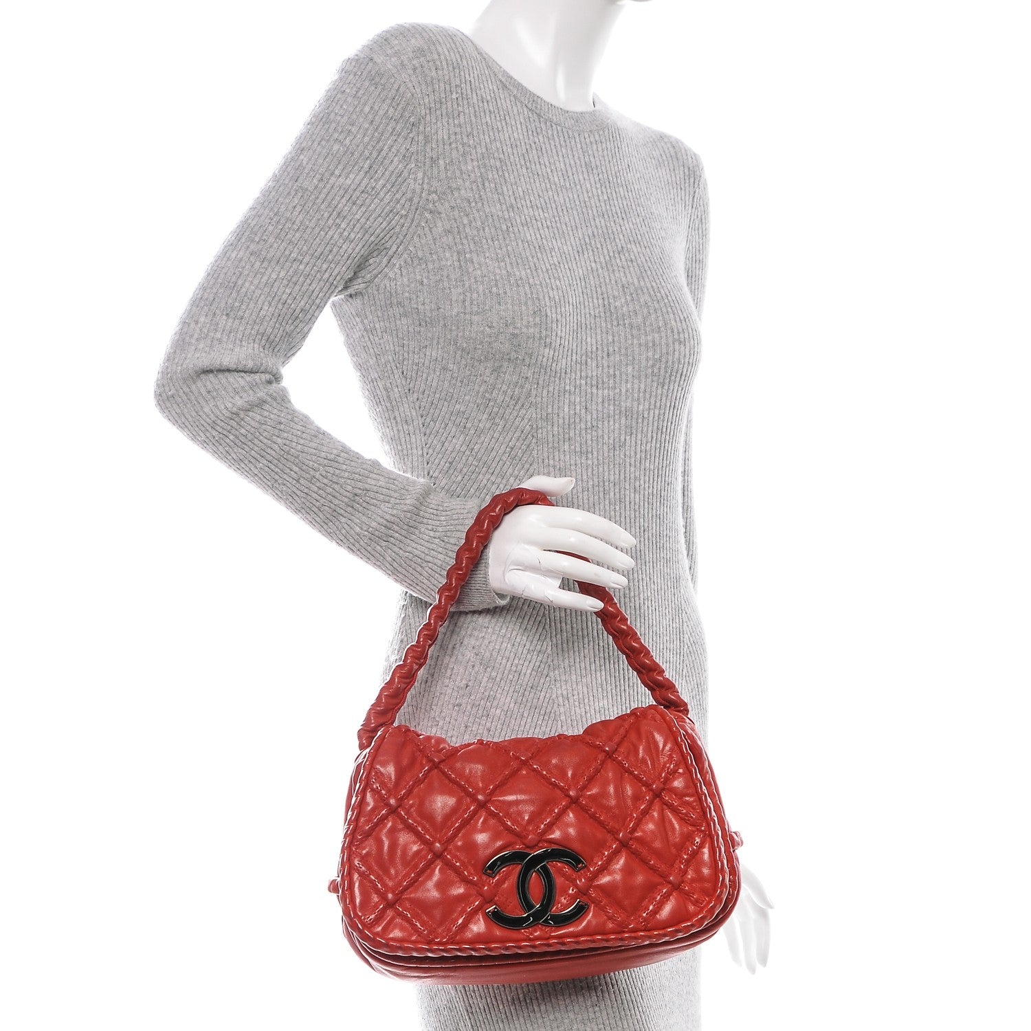 Chanel Lambskin Hidden Chain Flap Red 2 of 7