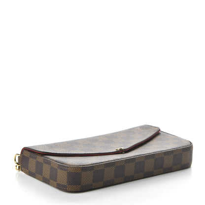 Louis Vuitton Damier Ebene Pochette Felicie Chain Wallet 4 of 10