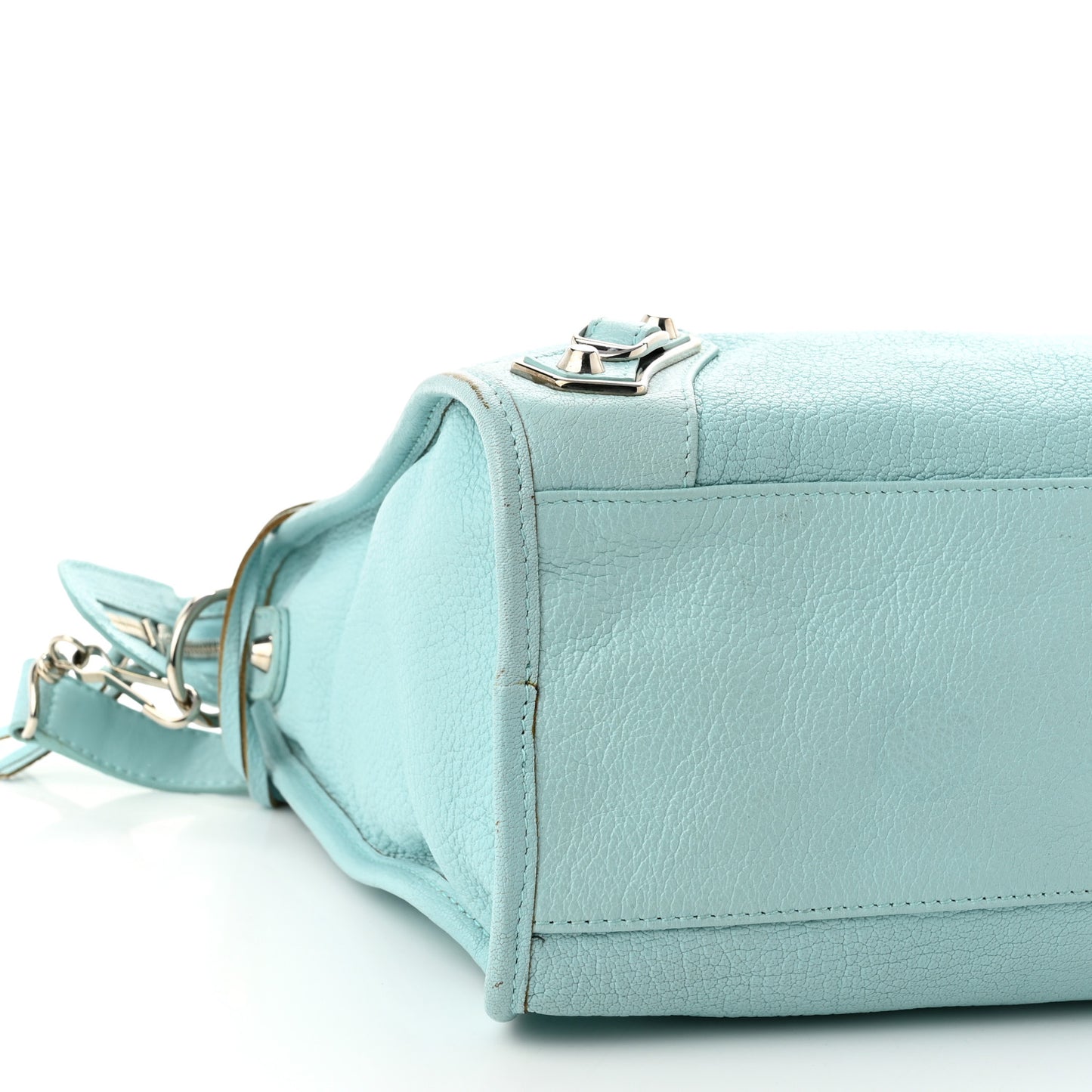 Chevre Silver Metallic Edge Hardware City Bleu Maldives