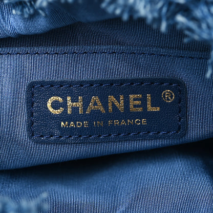 Chanel Denim Quilted Small Mood Bucket With Chain Blue Multicolor 6 of 10