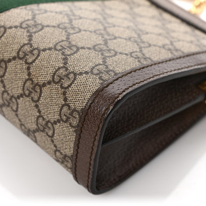 Gucci GG Supreme Monogram Web Small Ophidia Chain Shoulder Bag Brown 11 of 12