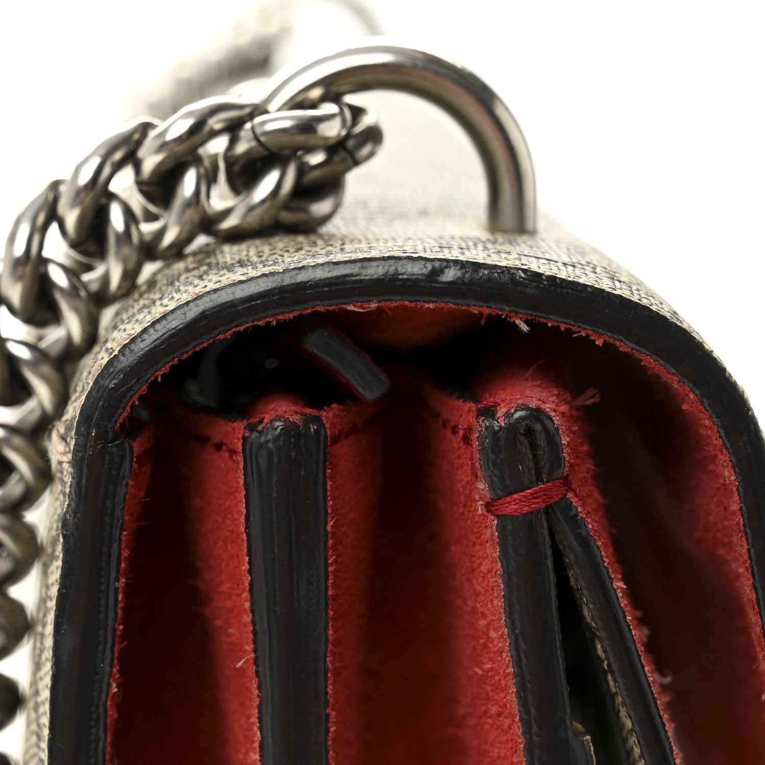 Gucci GG Supreme Monogram Small Dionysus Shoulder Bag Red 15 of 16