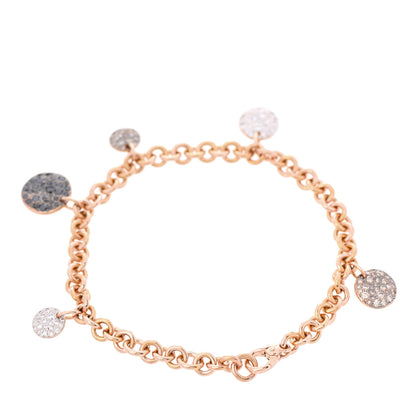 Pomellato 18K Rose Gold White Brown Black Diamond Sabbia Bracelet 2 of 4
