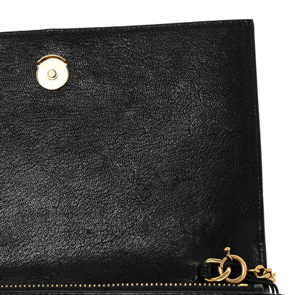 Saint Laurent Smooth Calfskin Classic Monogram Kate Heart Tassel Heart Chain Wallet Black 19 of 22
