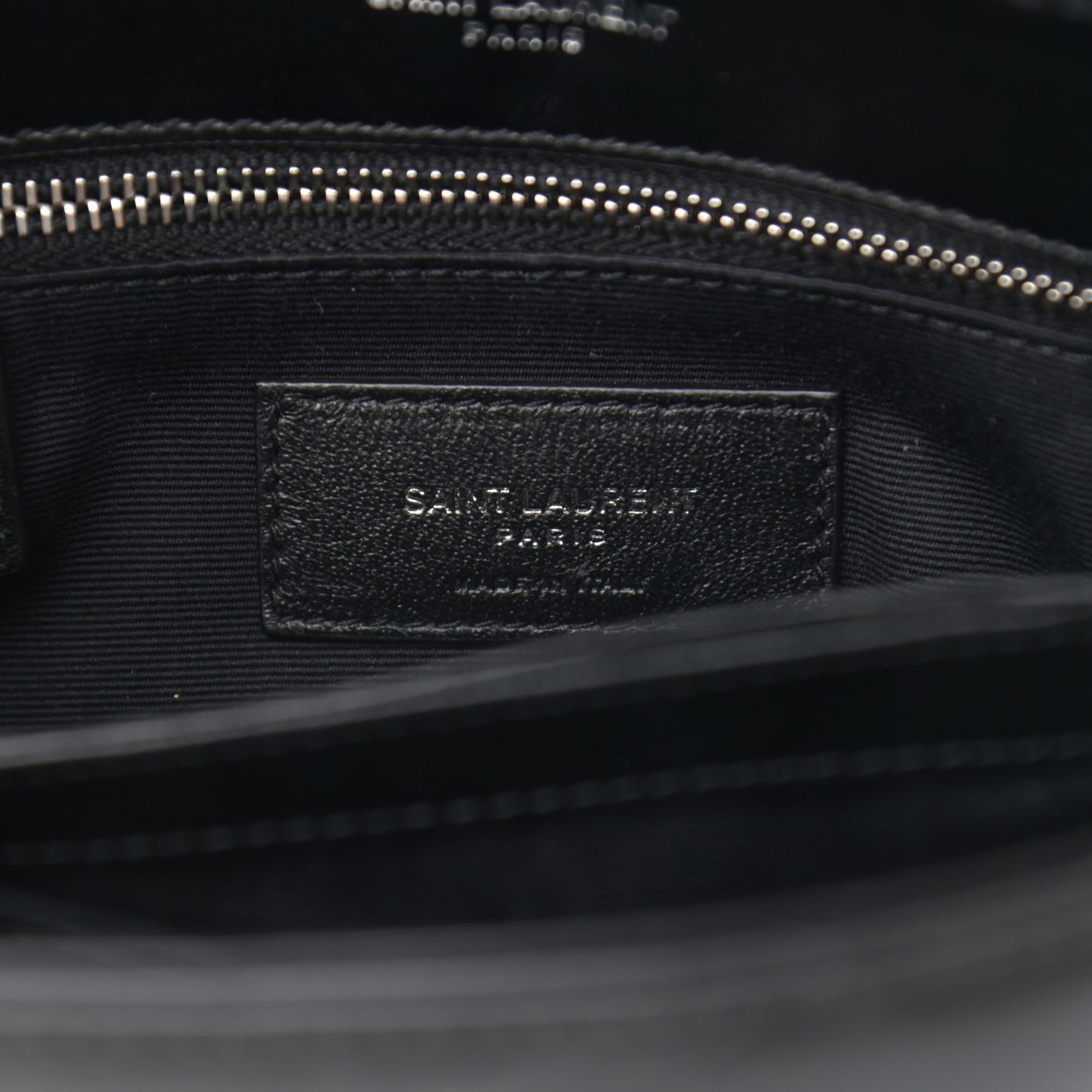 Calfskin Y Quilted Monogram Toy Loulou Crossbody Bag Black