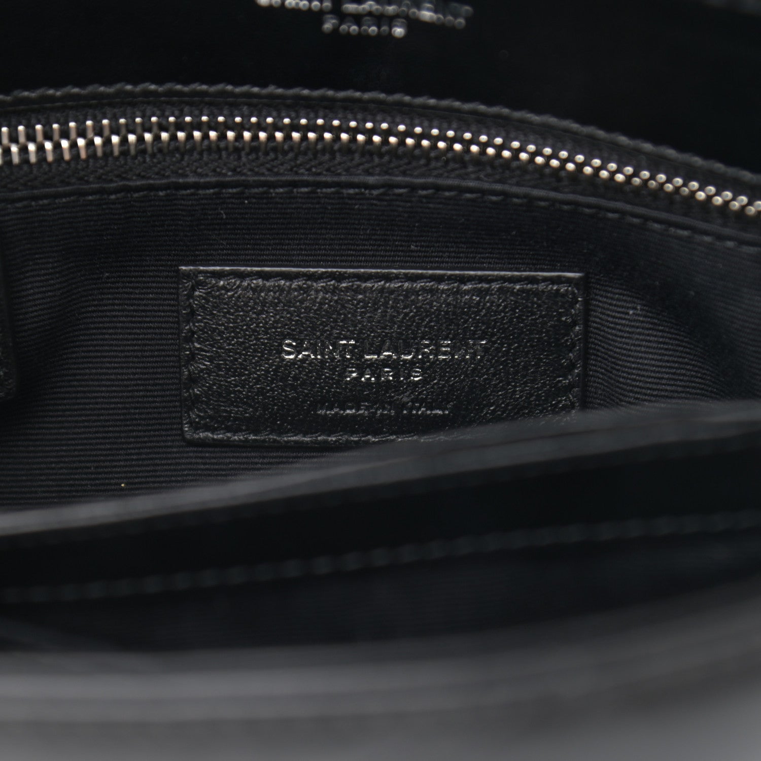 Saint Laurent Calfskin Y Quilted Monogram Toy Loulou Crossbody Bag Black 8 of 12