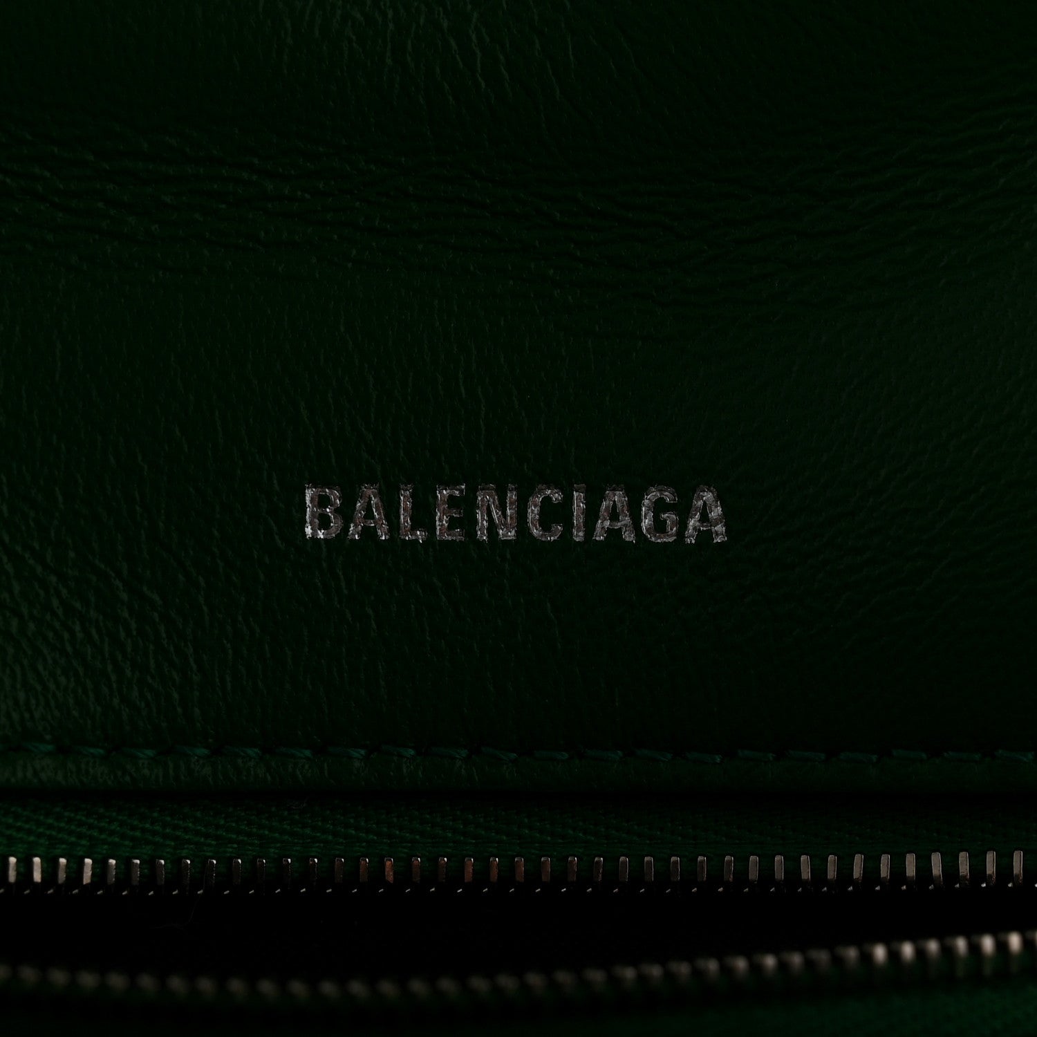 Balenciaga Nappa Calfskin Quilted Touch B Puffy Clutch Leaf Green 6 of 10