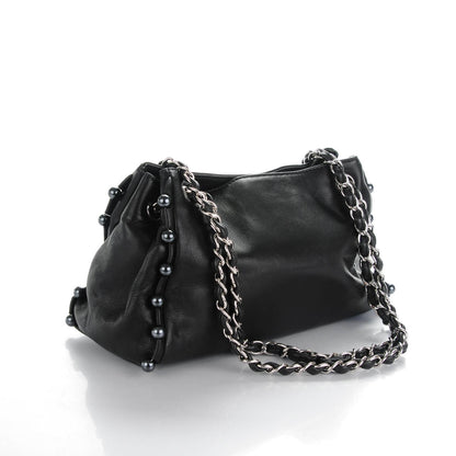 Chanel Lambskin Pearl Obsession Tote Black 3 of 7