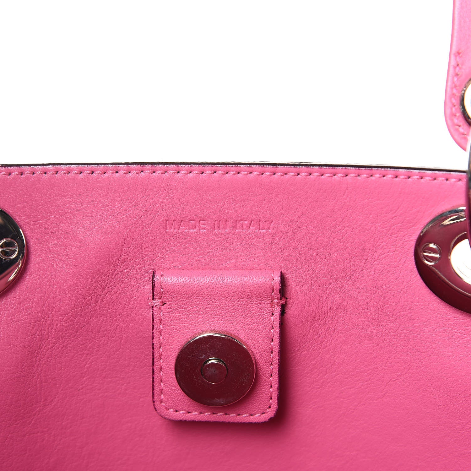 Christian Dior Smooth Calfskin Medium Tri-Color Diorissimo Bag Navy Pink 7 of 11