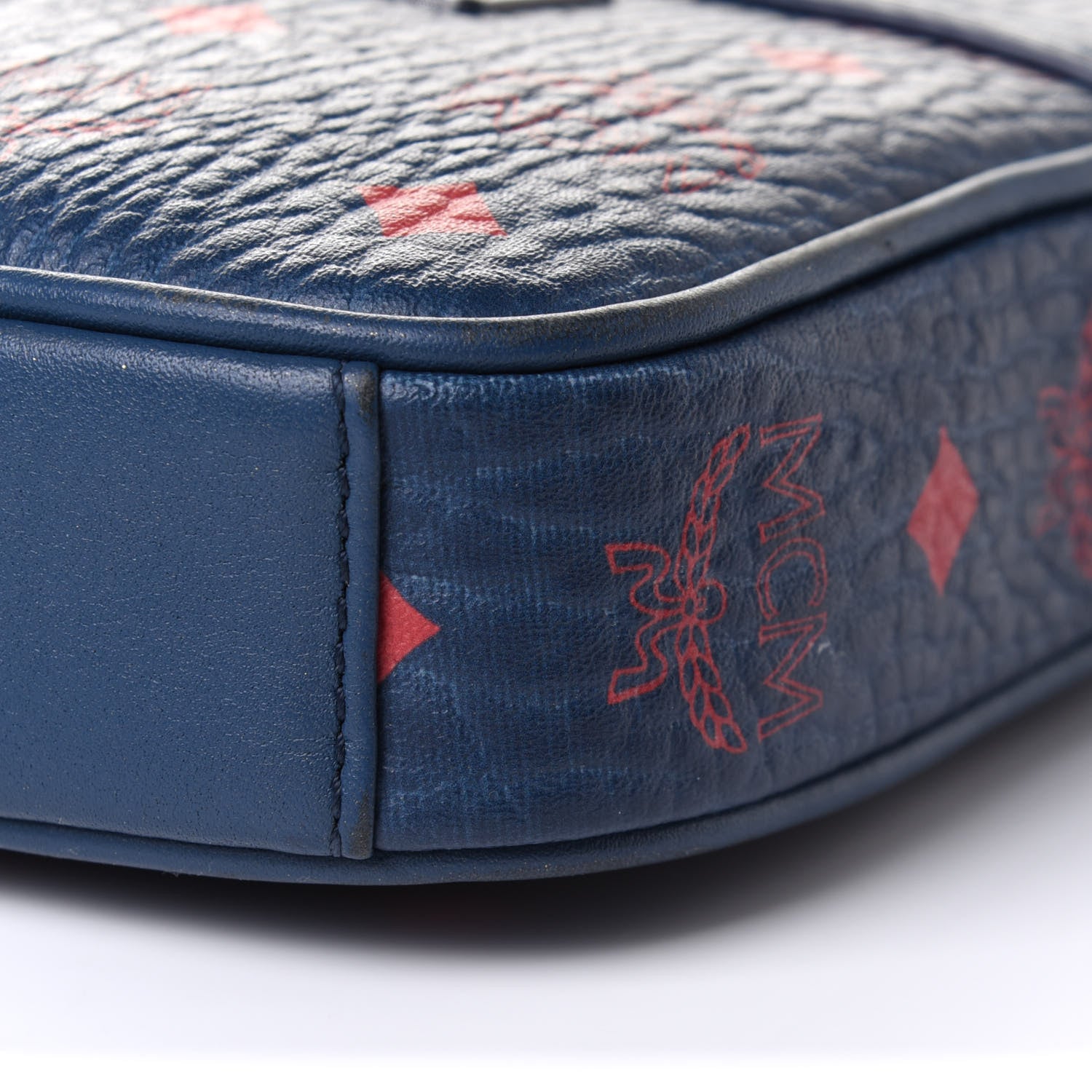 MCM Visetos X-Mini Crossbody Bag Deep Blue Sea 9 of 9