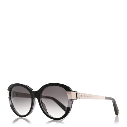 Louis Vuitton Acetate Petit Soupcon Cat Eye Sunglasses Z0489W Black 1 of 8
