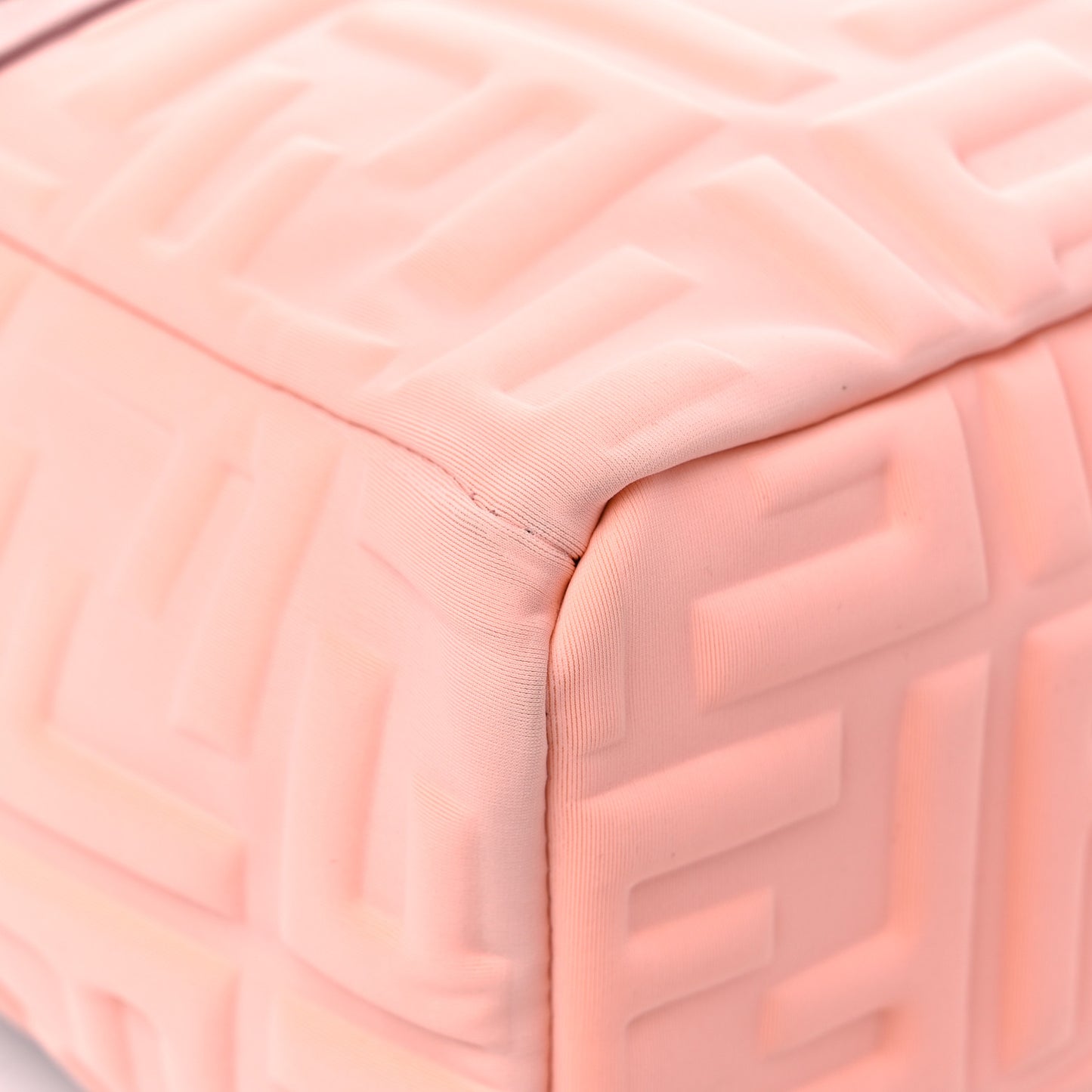 Econyl Nylon Lycra Vitello Seta FF Embossed Kids Backpack Pink