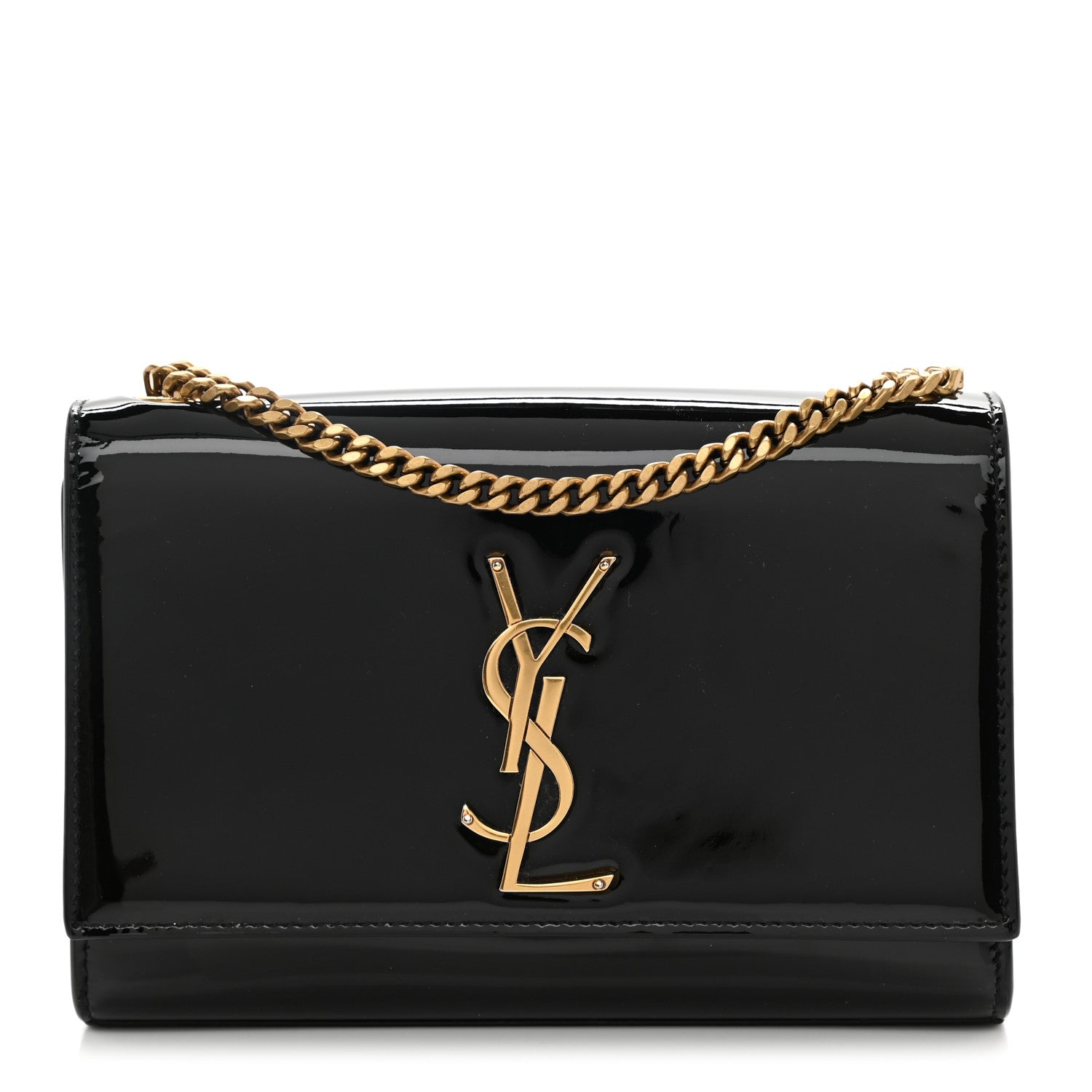 Saint Laurent Patent Small Monogram Kate Satchel Black 1 of 11