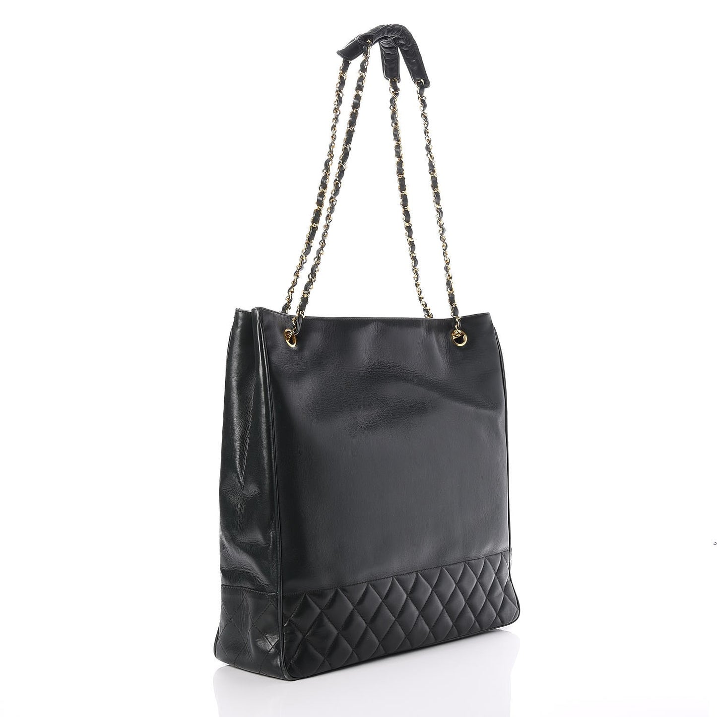 Lambskin Quilted Tote Green