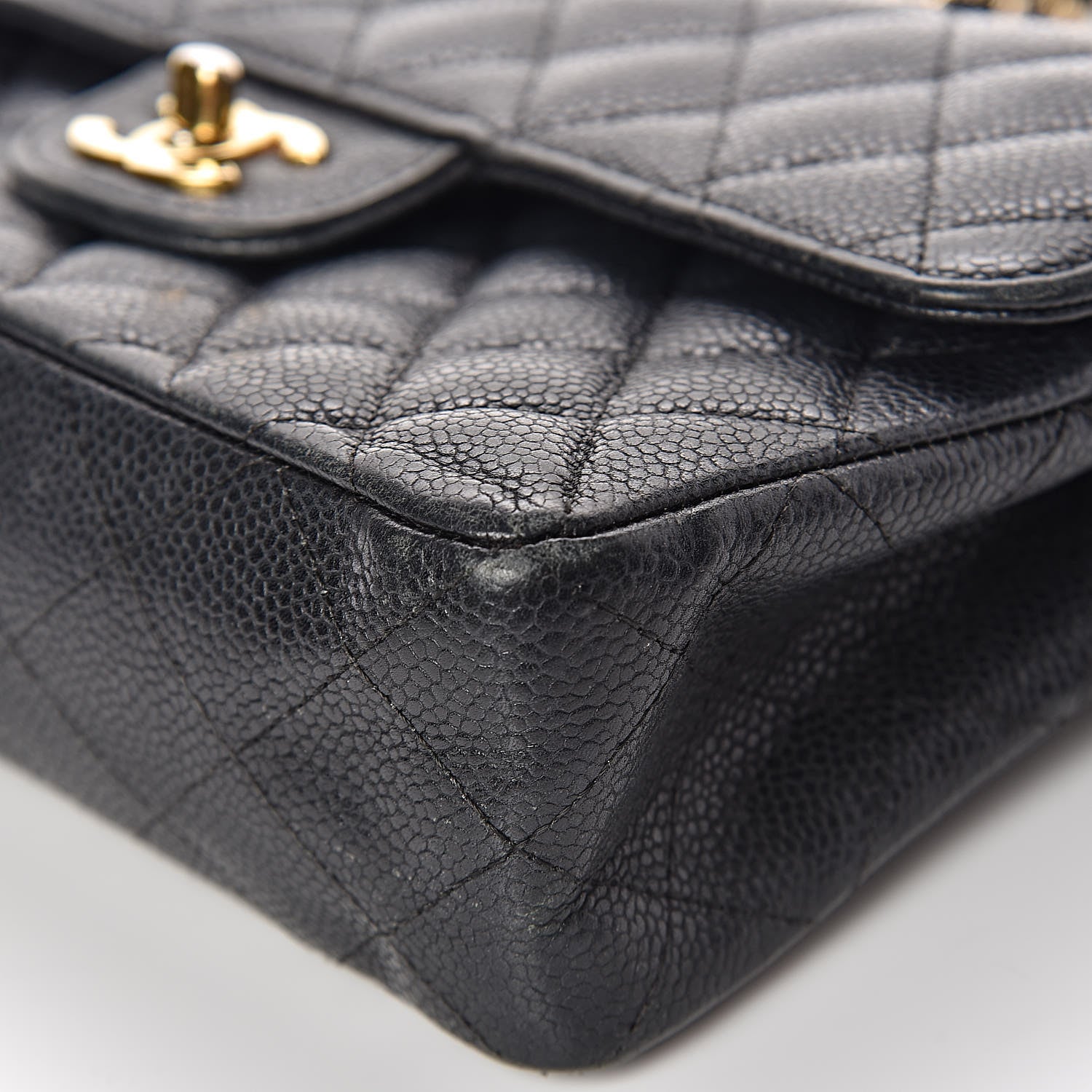 Chanel Caviar Quilted Small Double Flap Black 14 of 32