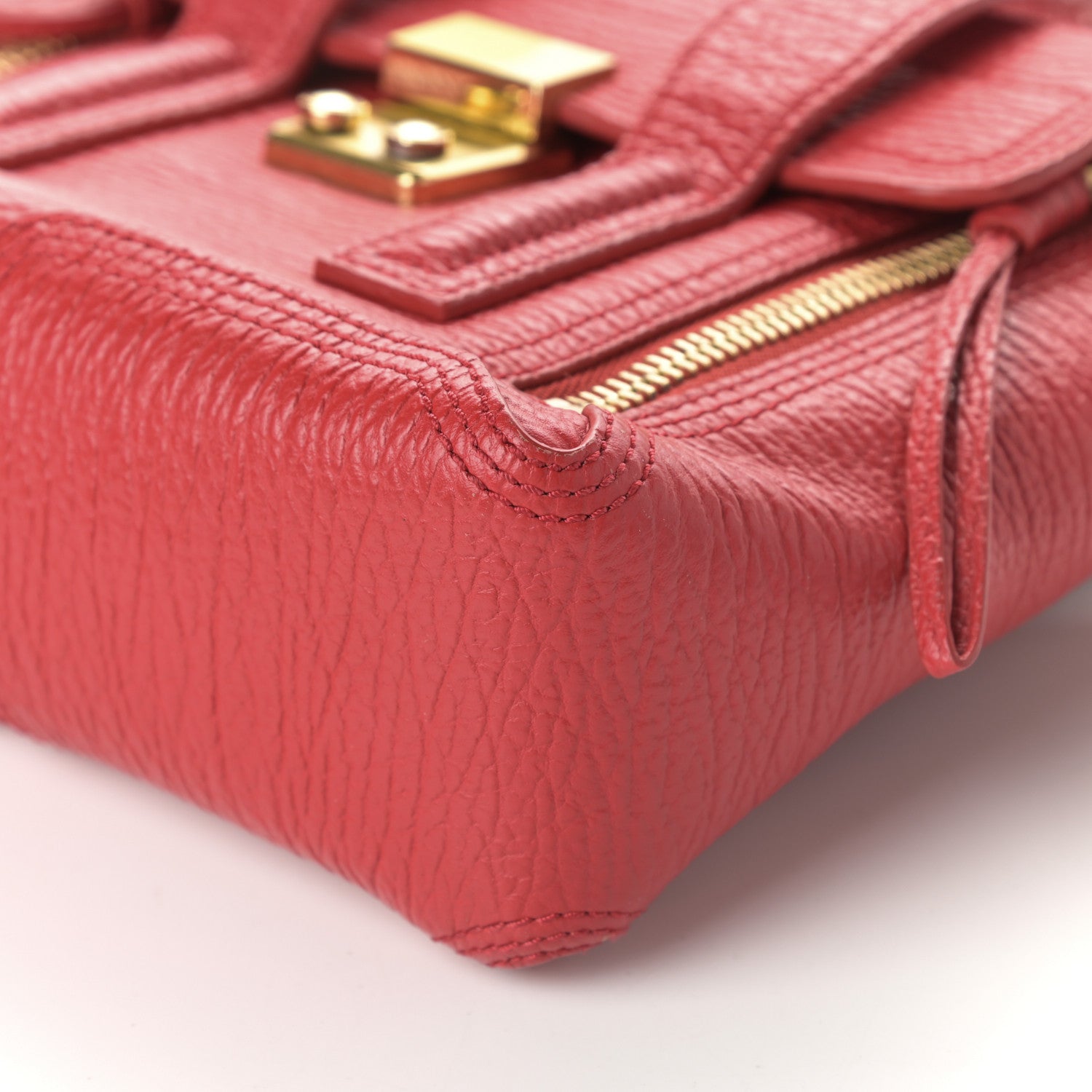 3.1 Phillip Lim Textured Calfskin Mini Pashli Satchel Red 12 of 12