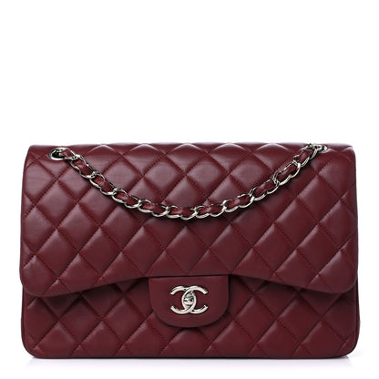 Chanel Lambskin Quilted Jumbo Double Flap Burgundy 1 of 16