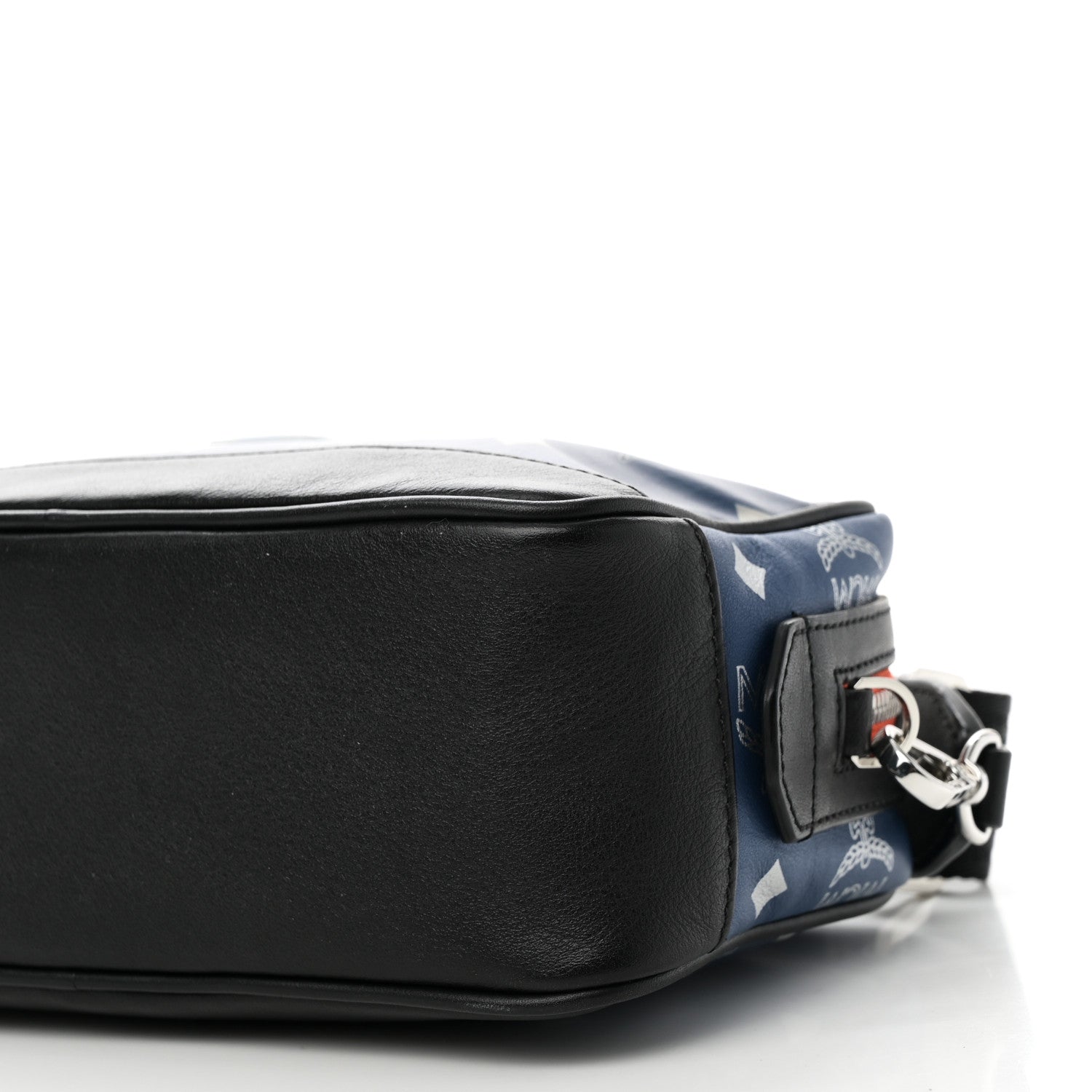 MCM Visetos Reflective Nylon Small Crossbody Estate Blue 9 of 9