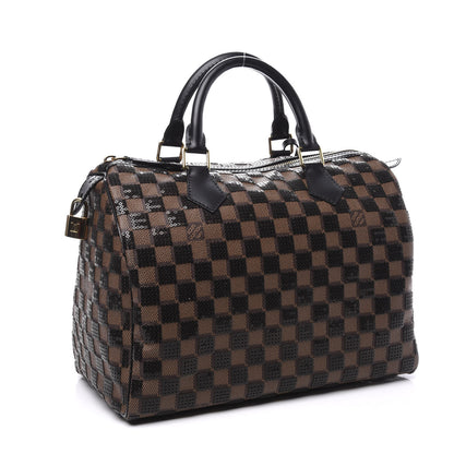 Louis Vuitton Damier Paillettes Speedy 30 Black 2 of 11