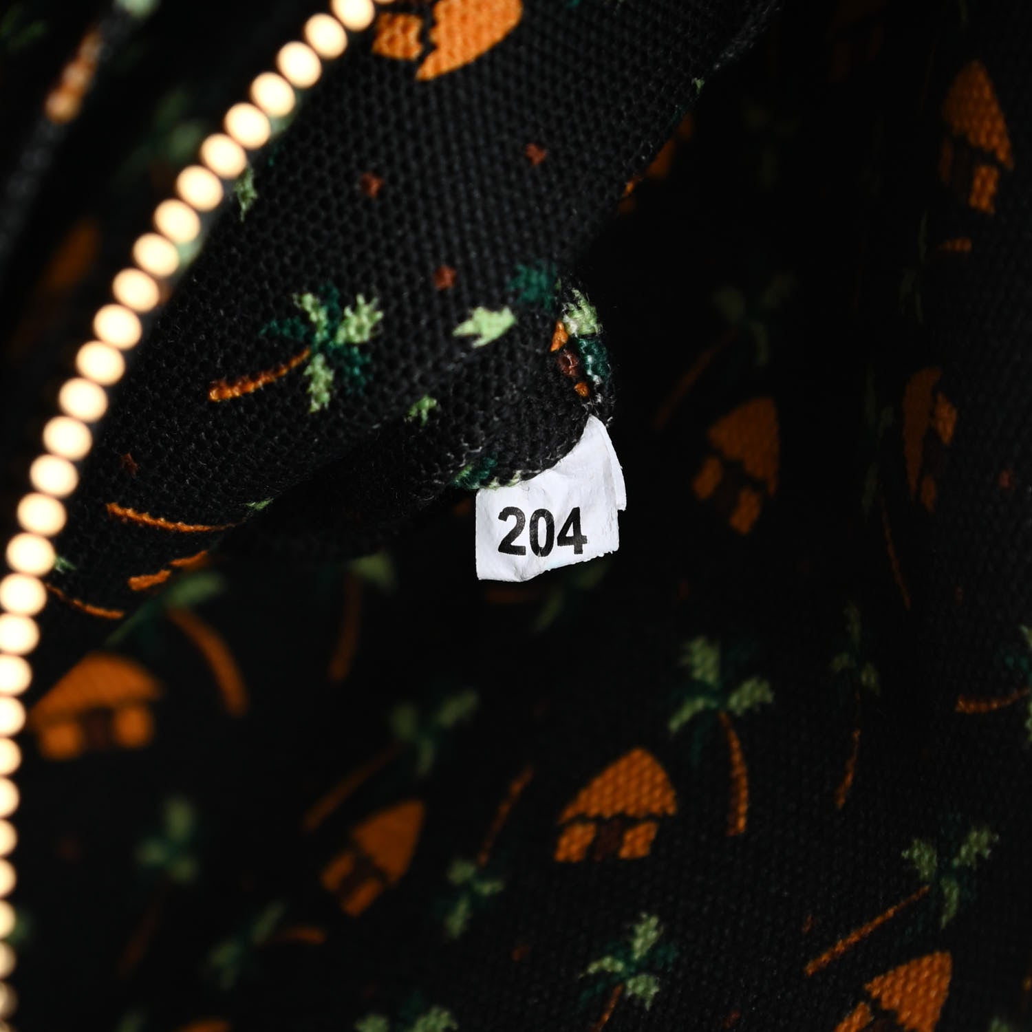 Prada Canapa Palm Tree Print Logo Tote Black 8 of 12