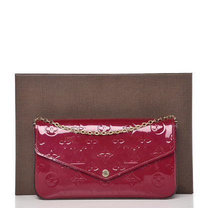 Louis Vuitton Vernis Felicie Chain Wallet Magenta 9 of 9