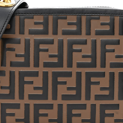 Fendi Vitello Century F is Fendi Bi-Color FF 1974 Embossed Camera Case Maya Black 9 of 17