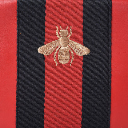 Gucci Calfskin Web Small Webby Bee Shoulder Bag Red 8 of 14