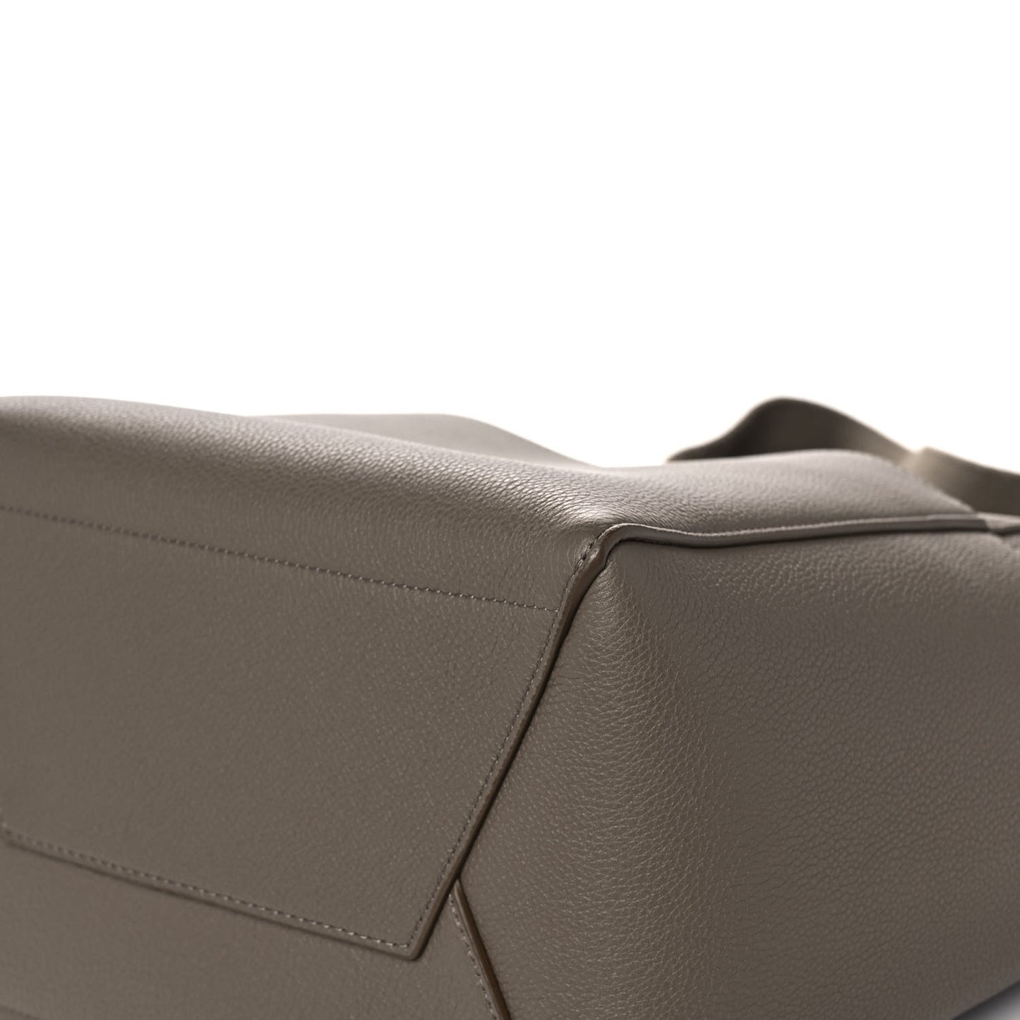 Soft Grained Calfskin Sangle Bucket Bag Taupe