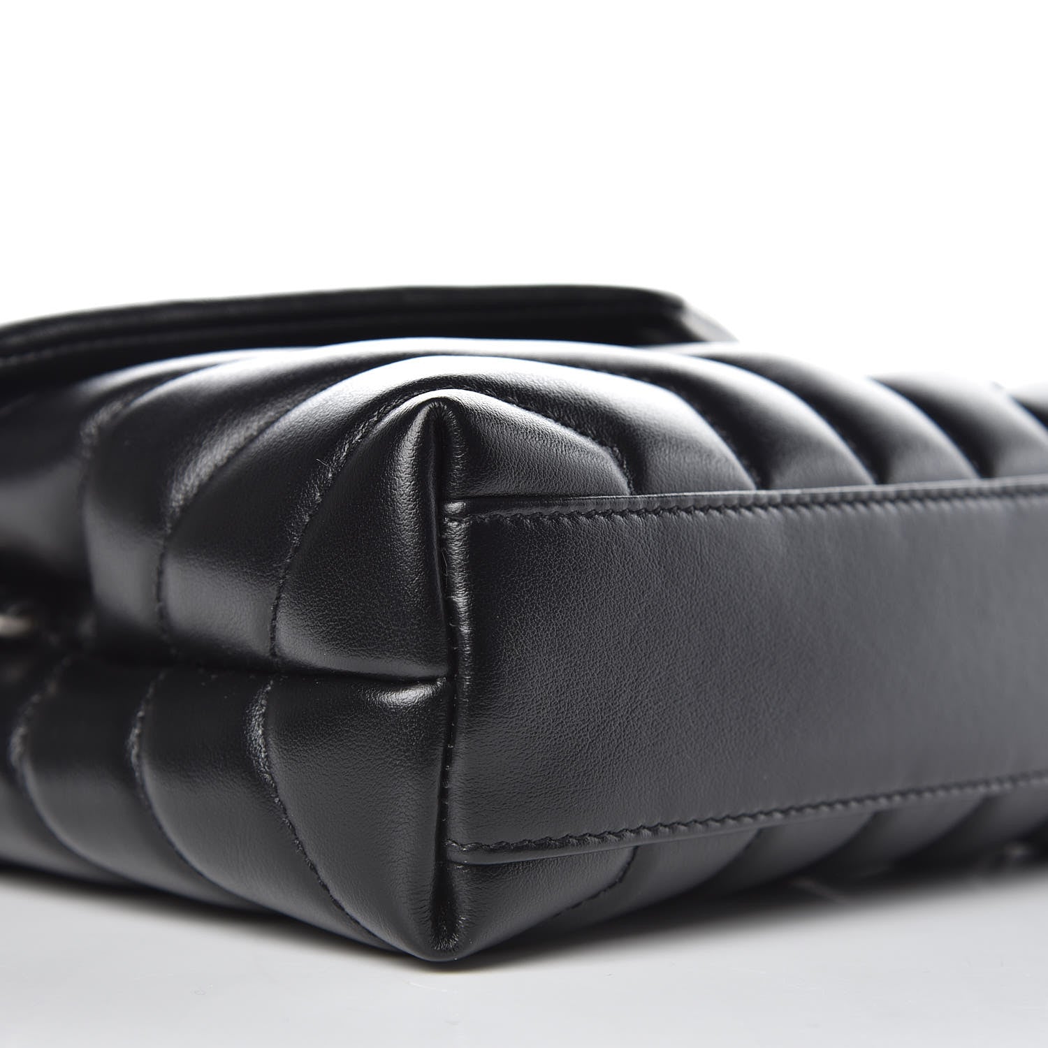 Saint Laurent Calfskin Y Quilted Monogram Toy Loulou Crossbody Bag Black 9 of 11