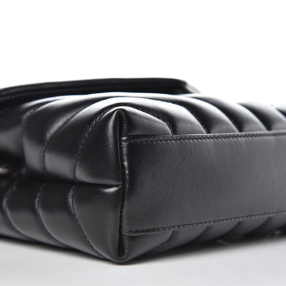Saint Laurent Calfskin Y Quilted Monogram Toy Loulou Crossbody Bag Black 9 of 11