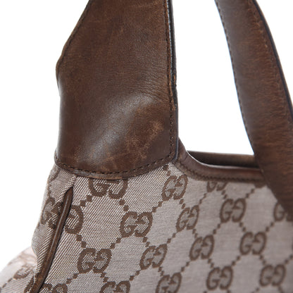 Gucci Monogram Lobster Clasp Jackie O Hobo Brown 14 of 16