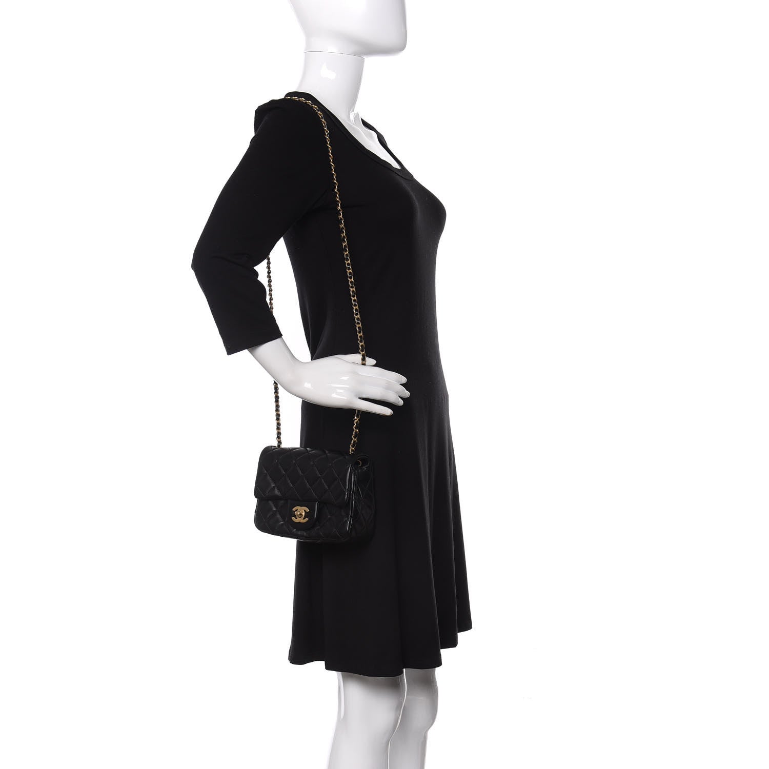 Chanel Lambskin Quilted Mini Pearl Crush Flap Black 2 of 12