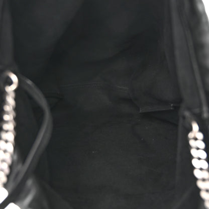 Saint Laurent Lambskin Teddy Drawstring Bag Black 5 of 12