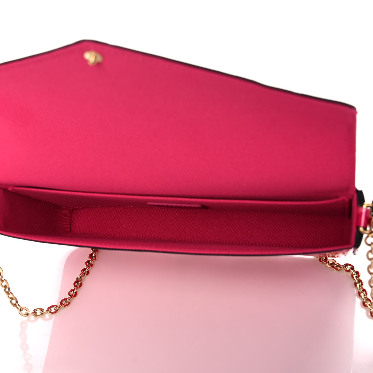 Louis Vuitton Vernis Valentine Pochette Felicie Chain Wallet Fuchsia 6 of 12