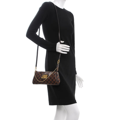Louis Vuitton Damier Ebene Eva Clutch 2 of 13