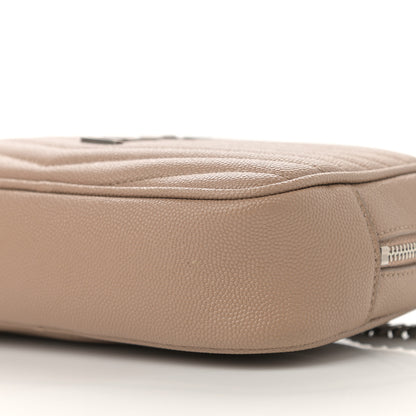 Saint Laurent Grain De Poudre Matelasse Monogram Mini Lou Camera Bag Dark Latte 10 of 13