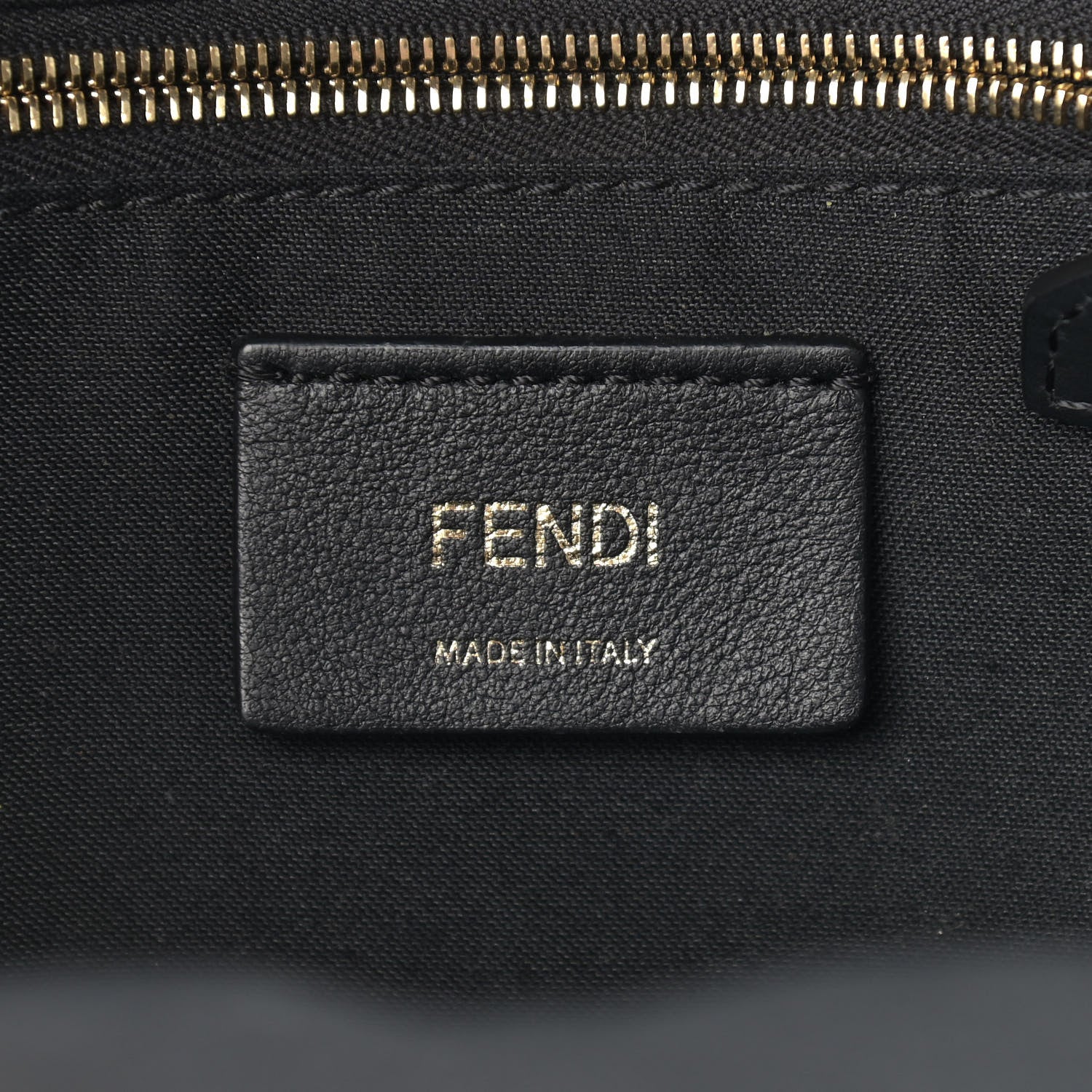 Fendi Vitello Bi-Color FF 1974 Embossed Mini Backpack Maya Black 6 of 14