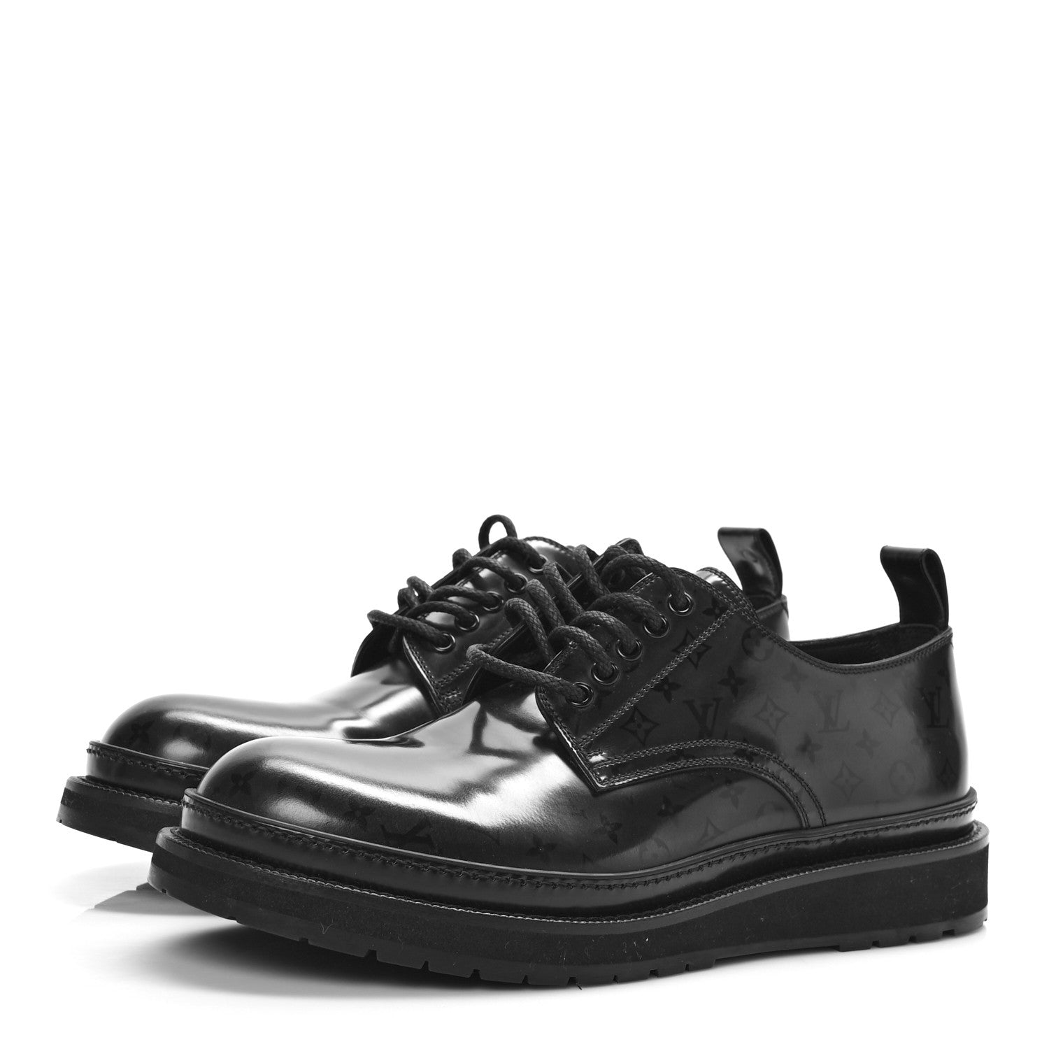 Louis Vuitton Reverse Monogram Eclipse Glaze Mens LV Club Loafers 9 Black 3 of 8