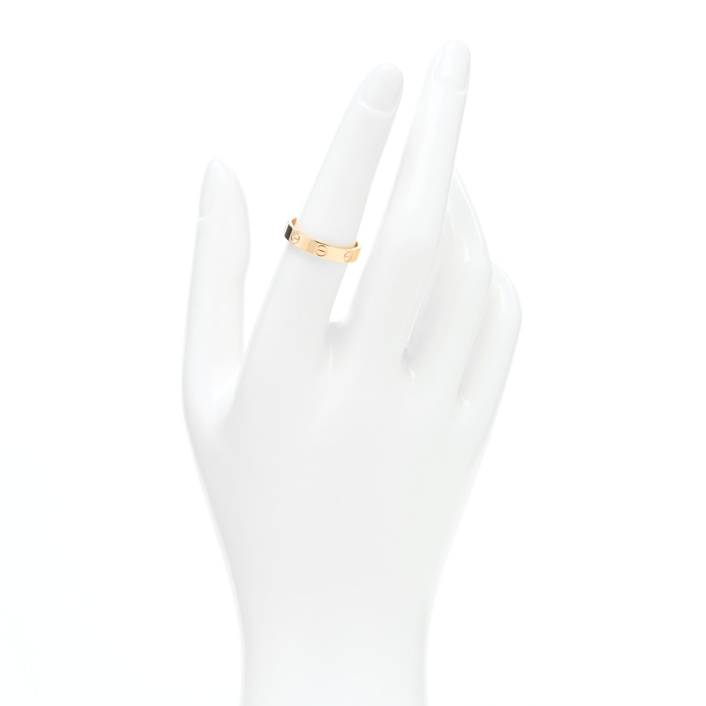 18K Yellow Gold 3.5mm LOVE Wedding Band Ring 54 6.75