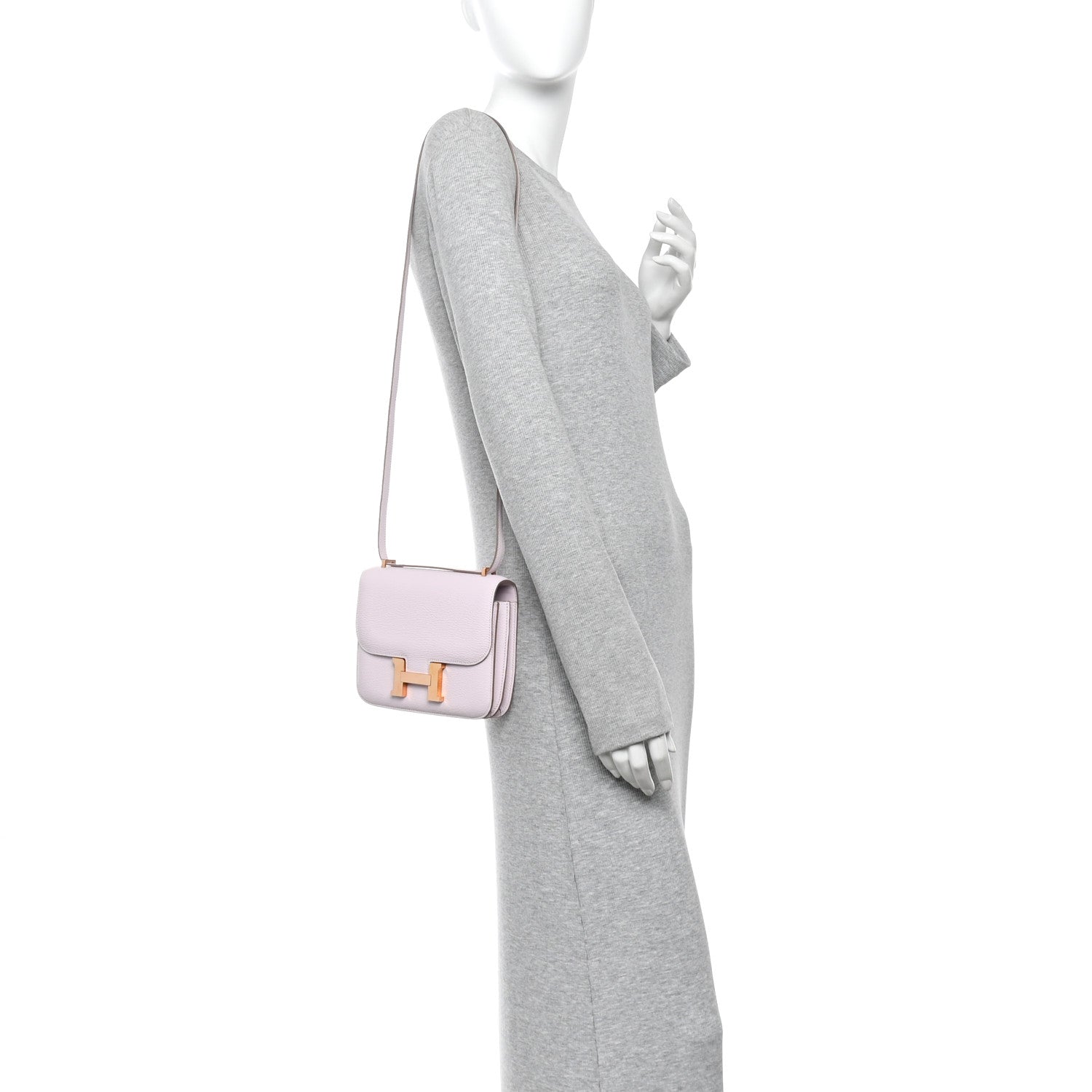 Hermes Chevre Mysore Constance 18 Mauve Pale 2 of 12