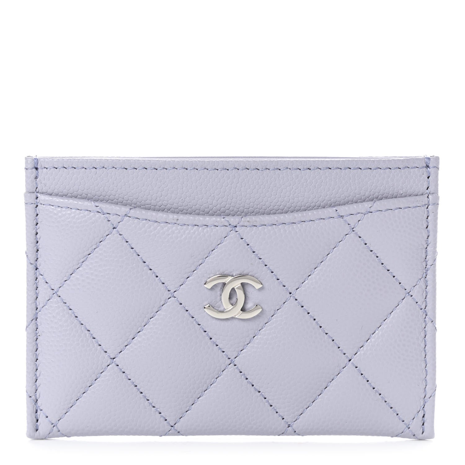 Chanel Caviar Quilted Card Holder Light Purple 1 of 8