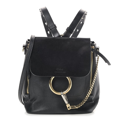 Chloe Suede Calfskin Faye Backpack Black 1 of 12