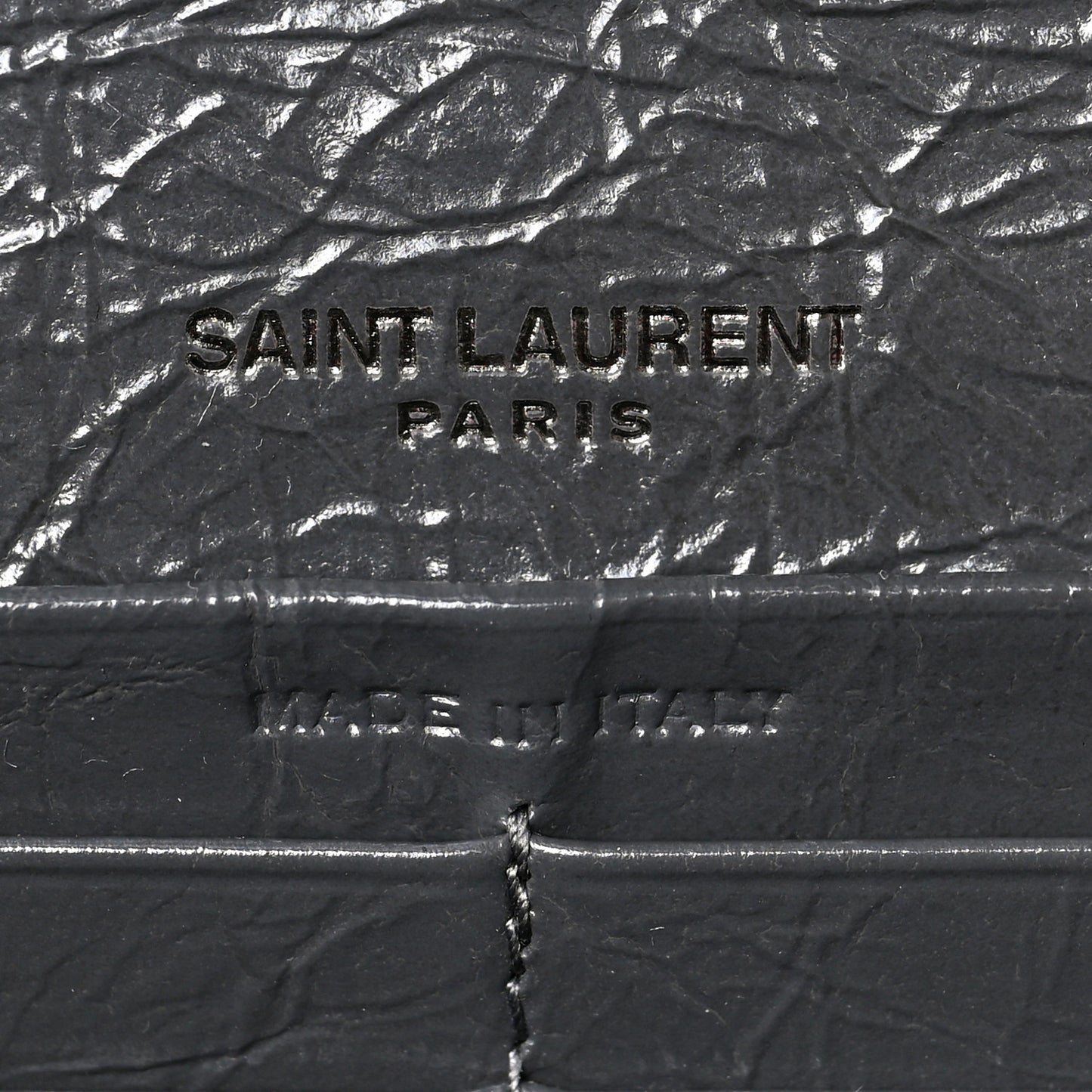 Crinkled Calfskin Matelasse Monogram Niki Wallet Storm