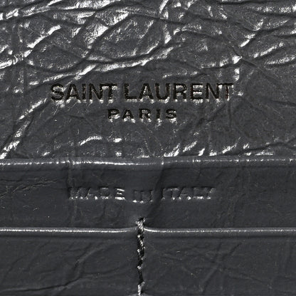 Saint Laurent Crinkled Calfskin Matelasse Monogram Niki Wallet Storm 6 of 6