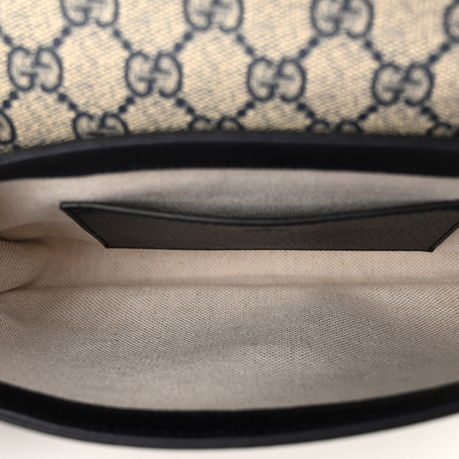 Gucci GG Supreme Monogram Textured Dollar Calfskin Web Mini Ophidia Envelope Shoulder Bag Beige Blue 5 of 10
