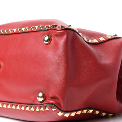 Valentino Garavani Vitello Medium Rockstud Tote Rosso Valentino 8 of 9