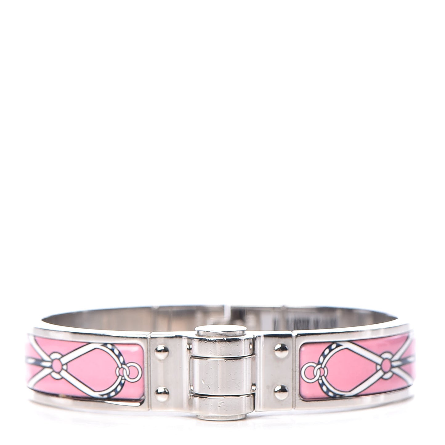Enamel Printed Narrow Charniere Cuirs Marins Hinged Bracelet S Quadrichromie