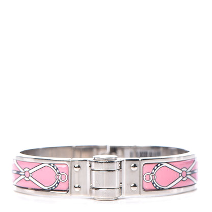 Hermes Enamel Printed Narrow Charniere Cuirs Marins Hinged Bracelet S Quadrichromie 1 of 6