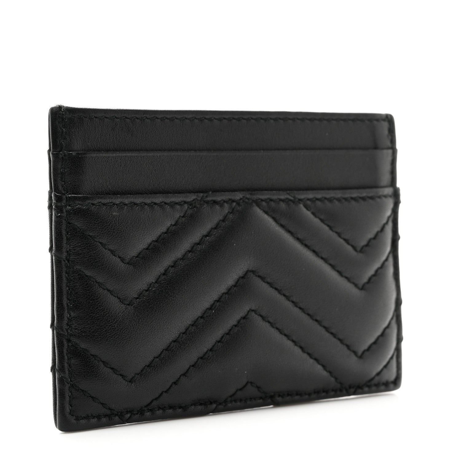 Gucci Calfskin Matelasse GG Marmont Card Holder Black 3 of 7